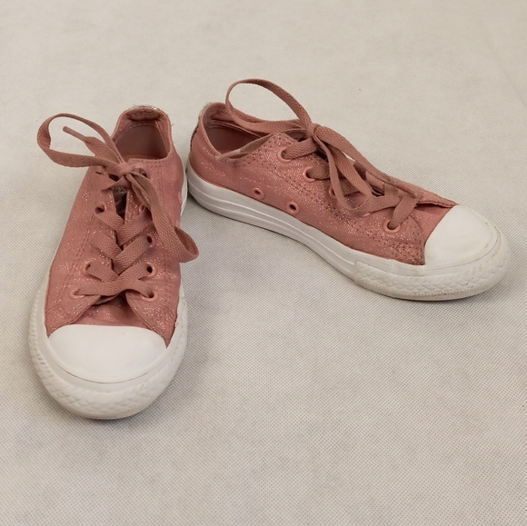 Converse Other - Converse All-Star Girls Pink Glitter Sneakers